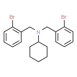 ChemSpider 2D Image | N,N-Bis(2-bromobenzyl)cyclohexanamine | C20H23Br2N