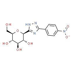 ChemSpider 2D Image | (1S)-1,5-Anhydro-1-[3-(4-nitrophenyl)-1H-1,2,4-triazol-5-yl]-D-glucitol | C14H16N4O7