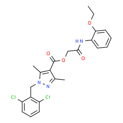 ChemSpider 2D Image | 2-[(2-Ethoxyphenyl)amino]-2-oxoethyl 1-(2,6-dichlorobenzyl)-3,5-dimethyl-1H-pyrazole-4-carboxylate | C23H23Cl2N3O4