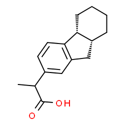 ChemSpider 2D Image | 2-[(4aR,9aR)-2,3,4,4a,9,9a-Hexahydro-1H-fluoren-7-yl]propanoic acid | C16H20O2