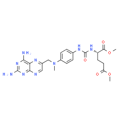ChemSpider 2D Image | Dimethyl N-[(4-{[(2,4-diamino-6-pteridinyl)methyl](methyl)amino}phenyl)carbamoyl]-L-glutamate | C22H27N9O5