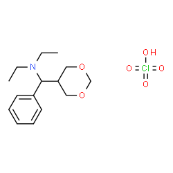ChemSpider 2D Image | N-[1,3-Dioxan-5-yl(phenyl)methyl]-N-ethylethanamine perchlorate (1:1) | C15H24ClNO6