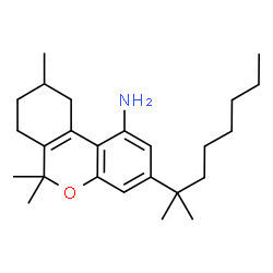 ChemSpider 2D Image | 6,6,9-Trimethyl-3-(2-methyl-2-octanyl)-7,8,9,10-tetrahydro-6H-benzo[c]chromen-1-amine | C25H39NO
