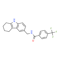 ChemSpider 2D Image | N-(2,3,4,9-Tetrahydro-1H-carbazol-6-ylmethyl)-4-(trifluoromethyl)benzamide | C21H19F3N2O