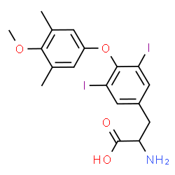 ChemSpider 2D Image | 3,5-Diiodo-O-(4-methoxy-3,5-dimethylphenyl)tyrosine | C18H19I2NO4