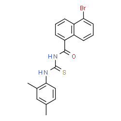 ChemSpider 2D Image | 5-Bromo-N-[(2,4-dimethylphenyl)carbamothioyl]-1-naphthamide | C20H17BrN2OS
