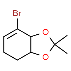 ChemSpider 2D Image | 7-Bromo-2,2-dimethyl-3a,4,5,7a-tetrahydro-1,3-benzodioxole | C9H13BrO2