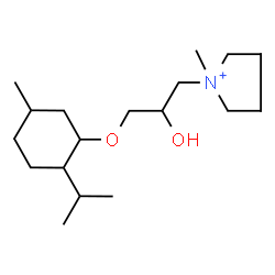 ChemSpider 2D Image | 1-{2-Hydroxy-3-[(2-isopropyl-5-methylcyclohexyl)oxy]propyl}-1-methylpyrrolidinium | C18H36NO2