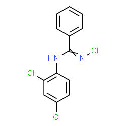 ChemSpider 2D Image | N'-Chloro-N-(2,4-dichlorophenyl)benzenecarboximidamide | C13H9Cl3N2