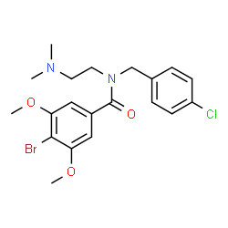ChemSpider 2D Image | 4-Bromo-N-(4-chlorobenzyl)-N-[2-(dimethylamino)ethyl]-3,5-dimethoxybenzamide | C20H24BrClN2O3