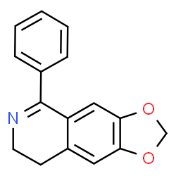 ChemSpider 2D Image | 5-Phenyl-7,8-dihydro[1,3]dioxolo[4,5-g]isoquinoline | C16H13NO2