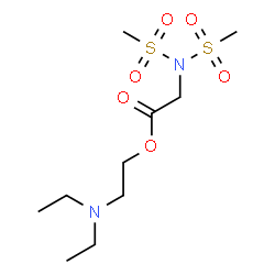 ChemSpider 2D Image | 2-(Diethylamino)ethyl N,N-bis(methylsulfonyl)glycinate | C10H22N2O6S2