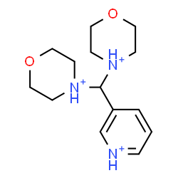ChemSpider 2D Image | 4,4'-(3-Pyridiniumylmethylene)bis(morpholin-4-ium) | C14H24N3O2