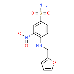 ChemSpider 2D Image | 4-[(2-Furylmethyl)amino]-3-nitrobenzenesulfonamide | C11H11N3O5S