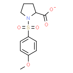 ChemSpider 2D Image | 1-[(4-Methoxyphenyl)sulfonyl]-2-pyrrolidinecarboxylate | C12H14NO5S
