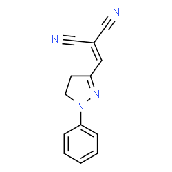 ChemSpider 2D Image | [(1-Phenyl-4,5-dihydro-1H-pyrazol-3-yl)methylene]malononitrile | C13H10N4