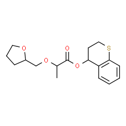 ChemSpider 2D Image | 3,4-Dihydro-2H-thiochromen-4-yl 2-(tetrahydro-2-furanylmethoxy)propanoate | C17H22O4S
