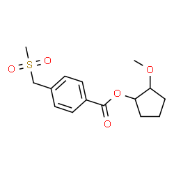 ChemSpider 2D Image | 2-Methoxycyclopentyl 4-[(methylsulfonyl)methyl]benzoate | C15H20O5S