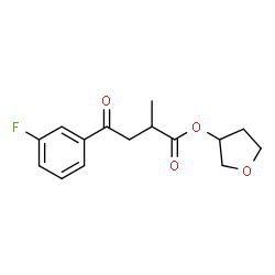ChemSpider 2D Image | Tetrahydro-3-furanyl 4-(3-fluorophenyl)-2-methyl-4-oxobutanoate | C15H17FO4