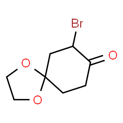 ChemSpider 2D Image | 7-Bromo-1,4-dioxaspiro[4.5]decan-8-one | C8H11BrO3