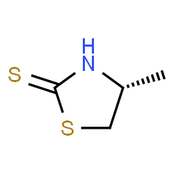 ChemSpider 2D Image | (4R)-4-Methyl-1,3-thiazolidine-2-thione | C4H7NS2