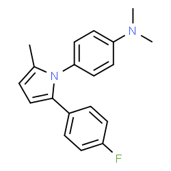 ChemSpider 2D Image | 4-[2-(4-Fluorophenyl)-5-methyl-1H-pyrrol-1-yl]-N,N-dimethylaniline | C19H19FN2