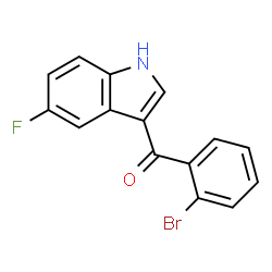 ChemSpider 2D Image | (2-Bromophenyl)(5-fluoro-1H-indol-3-yl)methanone | C15H9BrFNO