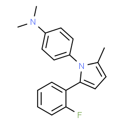 ChemSpider 2D Image | 4-[2-(2-Fluorophenyl)-5-methyl-1H-pyrrol-1-yl]-N,N-dimethylaniline | C19H19FN2