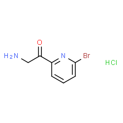 ChemSpider 2D Image | 2-Amino-1-(6-bromo-2-pyridinyl)ethanone hydrochloride (1:1) | C7H8BrClN2O