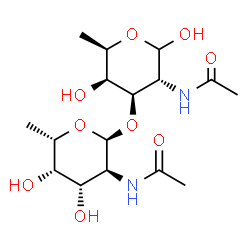 ChemSpider 2D Image | alpha-L-FucpNAc-(1->3)-D-FucpNAc | C16H28N2O9