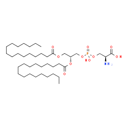 ChemSpider 2D Image | 1-palmitoyl-2-stearoyl-sn-glycero-3-phosphoserine | C40H78NO10P