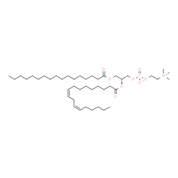 ChemSpider 2D Image | 1-heptadecanoyl-2-(9Z,12Z-octadecadienoyl)-sn-glycero-3-phosphocholine | C43H82NO8P