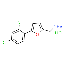 ChemSpider 2D Image | 1-[5-(2,4-Dichlorophenyl)-2-furyl]methanamine hydrochloride (1:1) | C11H10Cl3NO