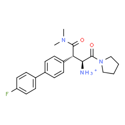 ChemSpider 2D Image | (2S,3S)-4-(Dimethylamino)-3-(4'-fluoro-4-biphenylyl)-1,4-dioxo-1-(1-pyrrolidinyl)-2-butanaminium | C22H27FN3O2