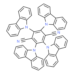 ChemSpider 2D Image | 2,3,5,6-Tetra(9H-carbazol-9-yl)terephthalonitrile | C56H32N6