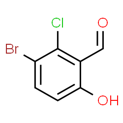 ChemSpider 2D Image | 3-Bromo-2-chloro-6-hydroxybenzaldehyde | C7H4BrClO2