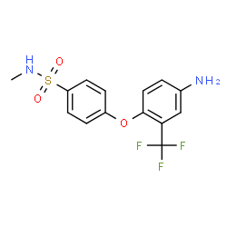 ChemSpider 2D Image | 4-[4-Amino-2-(trifluoromethyl)phenoxy]-N-methylbenzenesulfonamide | C14H13F3N2O3S