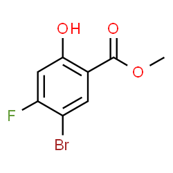 ChemSpider 2D Image | Methyl 5-bromo-4-fluoro-2-hydroxybenzoate | C8H6BrFO3