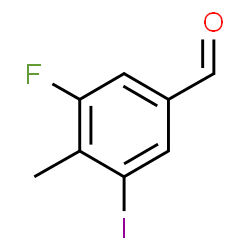 ChemSpider 2D Image | 3-Fluoro-5-iodo-4-methylbenzaldehyde | C8H6FIO