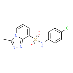 ChemSpider 2D Image | N-(4-Chlorophenyl)-3-methyl[1,2,4]triazolo[4,3-a]pyridine-8-sulfonamide | C13H11ClN4O2S