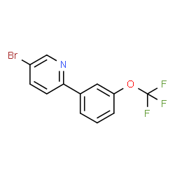 ChemSpider 2D Image | 5-Bromo-2-(3-(trifluoromethoxy)phenyl)pyridine | C12H7BrF3NO