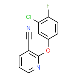 ChemSpider 2D Image | 2-(3-Chloro-4-fluorophenoxy)nicotinonitrile | C12H6ClFN2O
