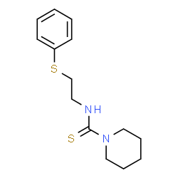 ChemSpider 2D Image | N-[2-(Phenylsulfanyl)ethyl]-1-piperidinecarbothioamide | C14H20N2S2