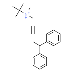 ChemSpider 2D Image | N-Methyl-N-(2-methyl-2-propanyl)-5,5-diphenyl-2-pentyn-1-aminium | C22H28N