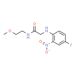 ChemSpider 2D Image | N~2~-(4-Fluoro-2-nitrophenyl)-N-(2-methoxyethyl)glycinamide | C11H14FN3O4