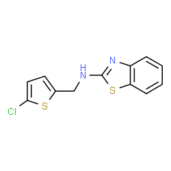 ChemSpider 2D Image | N-[(5-Chloro-2-thienyl)methyl]-1,3-benzothiazol-2-amine | C12H9ClN2S2