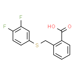 ChemSpider 2D Image | 2-{[(3,4-Difluorophenyl)sulfanyl]methyl}benzoic acid | C14H10F2O2S