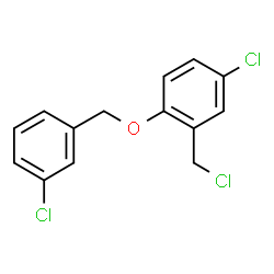 ChemSpider 2D Image | 4-Chloro-1-[(3-chlorobenzyl)oxy]-2-(chloromethyl)benzene | C14H11Cl3O