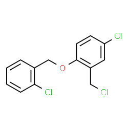 ChemSpider 2D Image | 4-Chloro-1-[(2-chlorobenzyl)oxy]-2-(chloromethyl)benzene | C14H11Cl3O