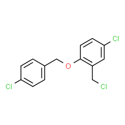 ChemSpider 2D Image | 4-Chloro-1-[(4-chlorobenzyl)oxy]-2-(chloromethyl)benzene | C14H11Cl3O